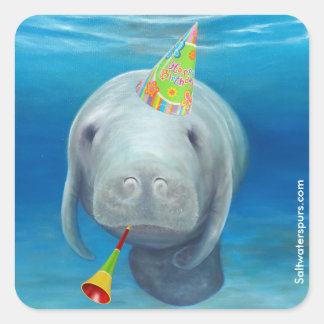 Manatee Verjaardag Stickers