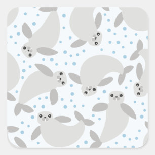 manatee vierkante sticker