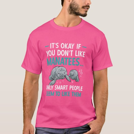Manatee Zee Animal Smart People Manatee T-shirt (Voorkant)