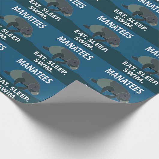 Manatee Zee Koe Dier Manatee Cadeaupapier (Hoek)