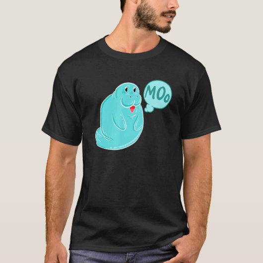 Manatee Zee Koe Moo Funny Manatee Shirt Dier Gi (Voorkant)