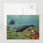 Manateeg en kleurrijke vis briefkaart (Voorkant / Achterkant)