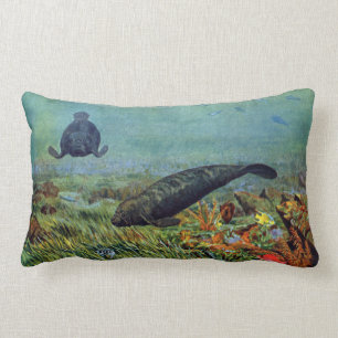 Manateeg en kleurrijke vis kussen