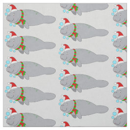 Manateeg met Santa Hat en Scarf Stof