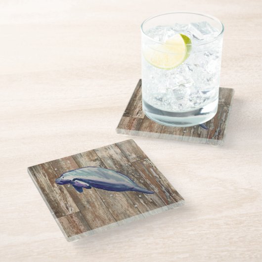 Manateeg Wood Texture Rustic Decor Glass Onderzett Glazen Onderzetter (Schuin)