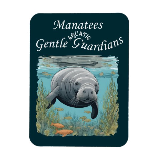 Manatees Gentle Aquatic Guardians Magneet (Verticaal)