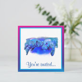 Manatees Happy Birthday Kaart (Staand voorkant)