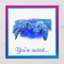 Manatees Happy Birthday Kaart