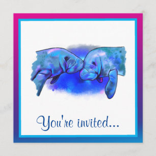 Manatees Happy Birthday Kaart