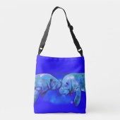 Manatees in kleuren met liefde! crossbody tas (Achterkant)