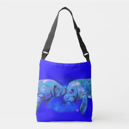 Manatees in kleuren met liefde! crossbody tas