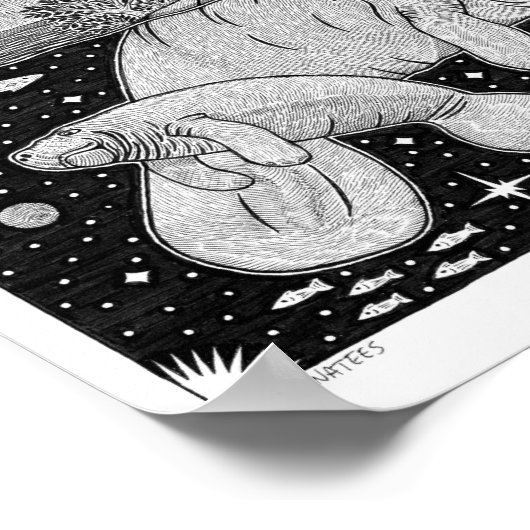 Manatees Poster (Hoek)