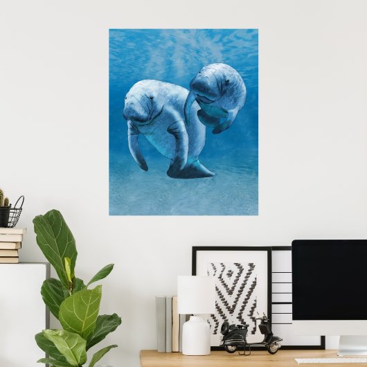 Manatees Poster (Thuiskantoor)