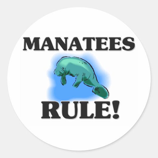 MANATEES Regel! Ronde Sticker (Voorkant)