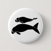 Manatees Ronde Button 5,7 Cm (Voorkant)