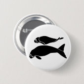 Manatees Ronde Button 5,7 Cm (Voorkant /achterkant)