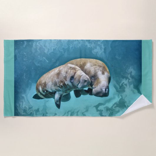Manatees Strandlaken (Voorkant)