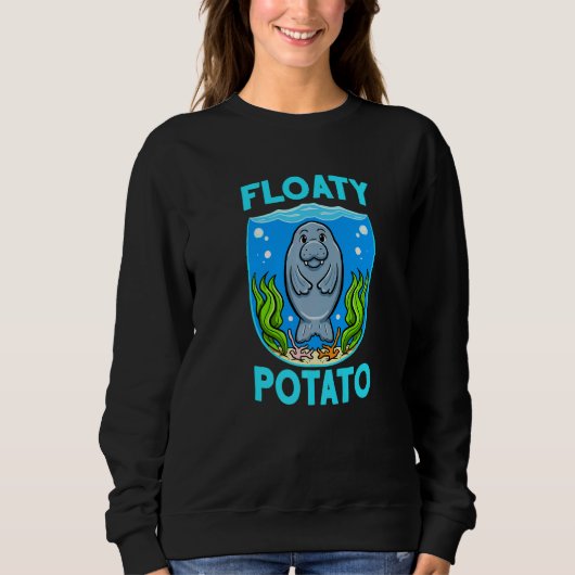 Manatees Zee Koe Floaty Aardappel Manatee Trui (Voorkant)