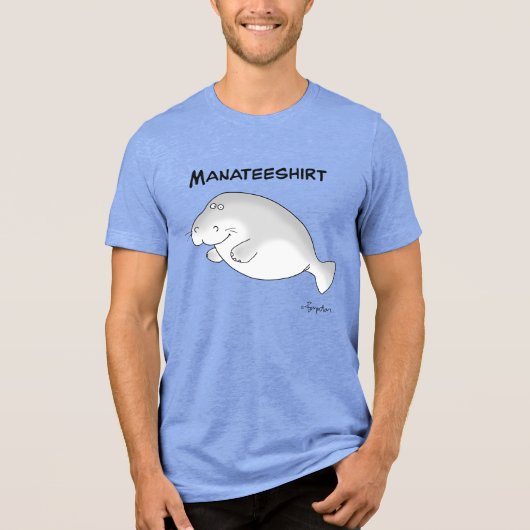 MANATEESHIRT door Sandra Boynton Tri-Blend Shirt (Voorkant)