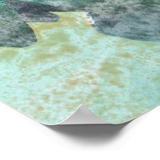 Manatein in water kustwerk poster (Hoek)