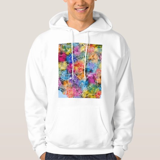 Manaus Brazil City Map Hoodie (Voorkant)