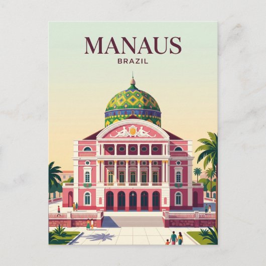 Manaus Brazilië Briefkaart (Voorkant)
