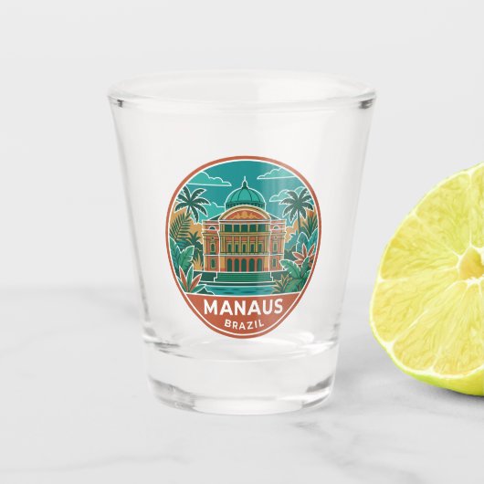 Manaus Brazilië Shot Glas (Voorkant)