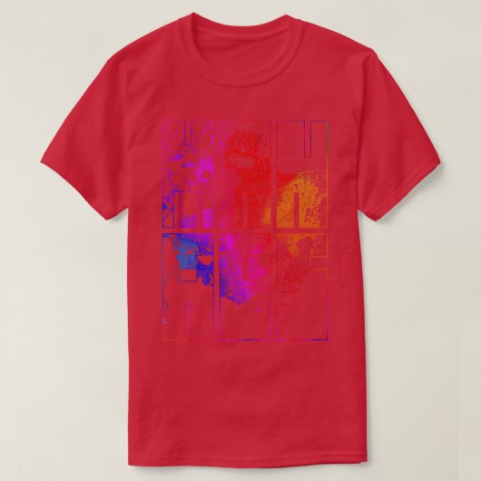 Manaus Brazilië Stadsplattegrond Typografie Kleurr T-shirt (Design voorkant)