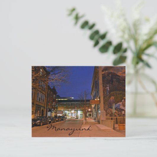 Manayunk, PA Post Kaart (Staand voorkant)