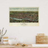 Manayunk Wissahickon Roxborough PA Aerial Map Poster (Keuken)