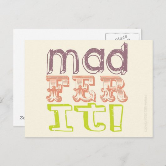 Manc Kaart - Mad Fer It (Voorkant / Achterkant)