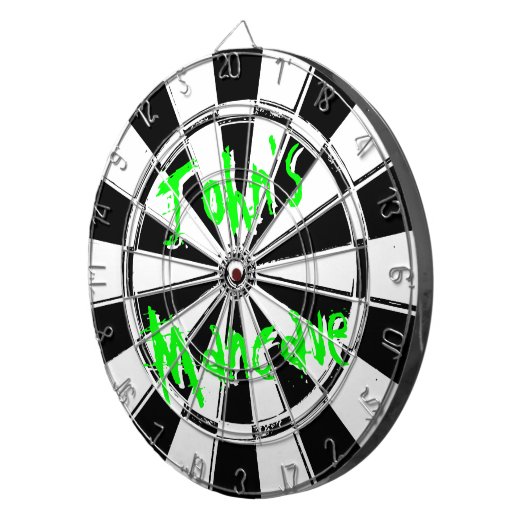 Mancave dartboard | Noodlijdende grunge look ontwe Dartbord (Voorkant Rechts)