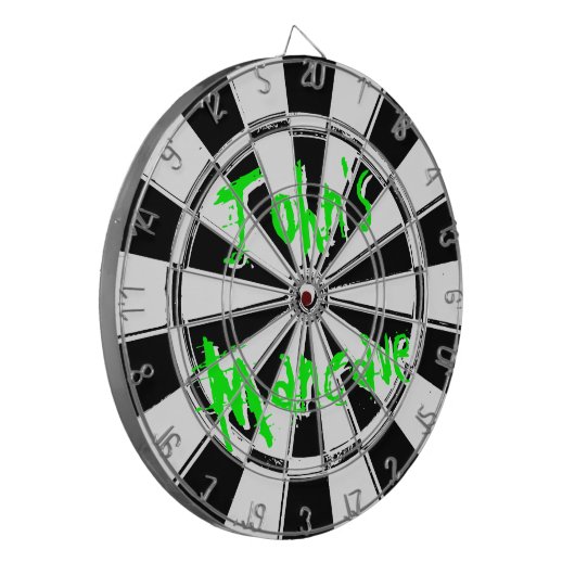 Mancave dartboard | Noodlijdende grunge look ontwe Dartbord (Voorkant Links)