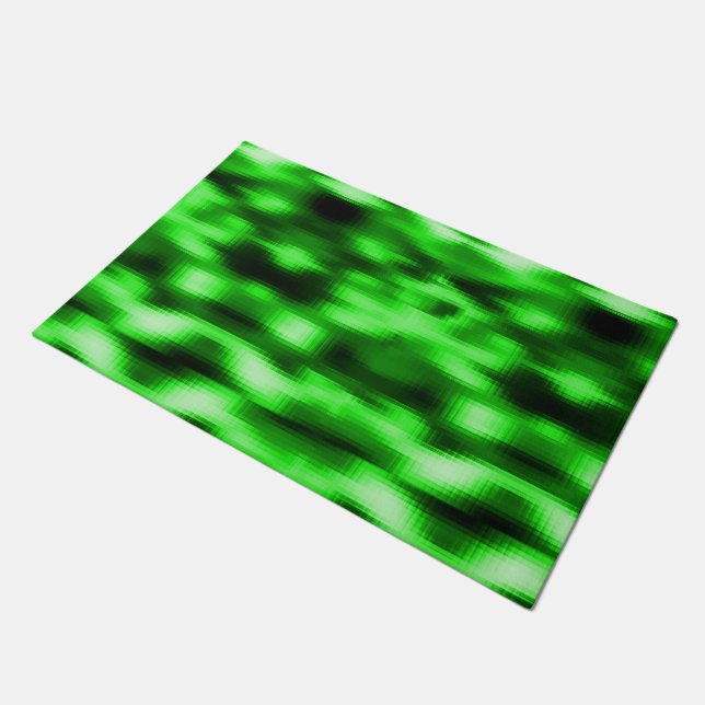 Manchado verde e preto estilo pastilhas de vidro deurmat (Schuin)