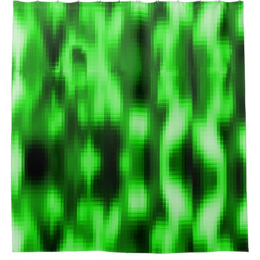 Manchado verde e preto estilo pastilhas de vidro douchegordijn (Voorkant)