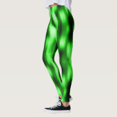 Manchado verde e preto estilo pastilhas de vidro leggings (Links)