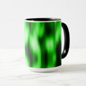 Manchado verde e preto estilo pastilhas de vidro mok (Voorkant rechts)