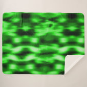 Manchado verde e preto estilo pastilhas de vidro sherpa deken (Voorkant (horizontaal))