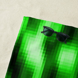 Manchado verde e preto estilo pastilhas de vidro strandlaken