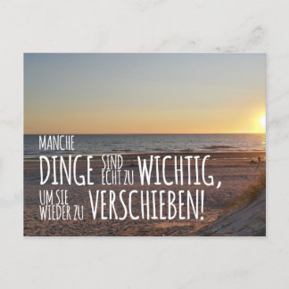 Manche Dinge sind zu wichtig … Sonnenuntergang Briefkaart
