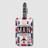 Manchester Airport Bagagelabel (Voorkant (verticaal))