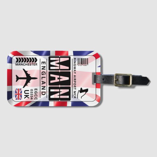 Manchester Airport Bagagelabel (Voorkant (horizontaal))