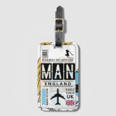 Manchester Bagagelabel (Voorkant (verticaal))