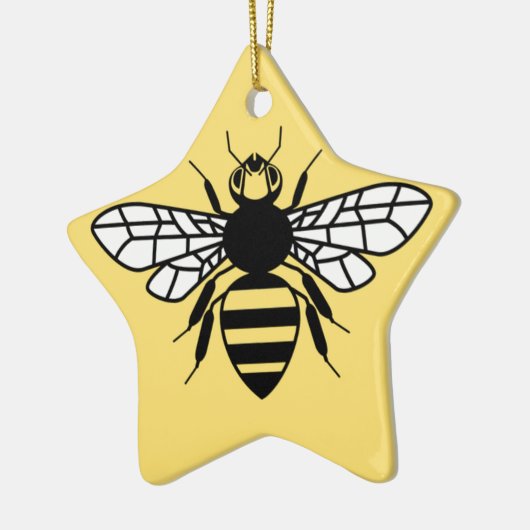 Manchester Bee Keramisch Ornament (Links)