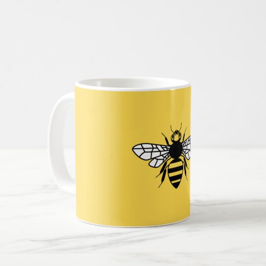 Manchester Bee Koffiemok (Voorkant links)