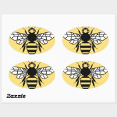 Manchester Bee Ovale Sticker (Vel)