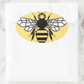 Manchester Bee Ovale Sticker (Tas)