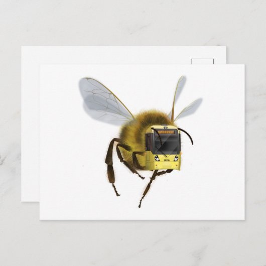 Manchester Bee x Manchester Metrolink tram Briefkaart (Voorkant / Achterkant)