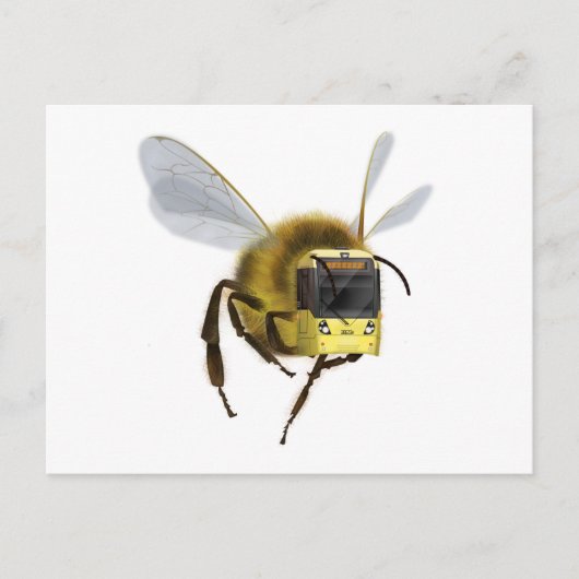 Manchester Bee x Manchester Metrolink tram Briefkaart (Voorkant)