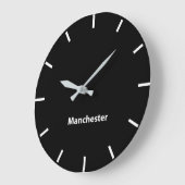 Manchester Black Face Time Zone Newsroom Wall Grote Klok (Hoek)